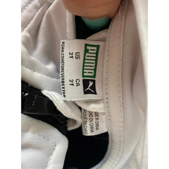 Puma Jacket Toddler Size 2T Athletic Zip Up Logo Long Sleeve Weight Pink Black - Picture 8 of 8